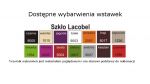 Dostępne wybarwienia wstawek